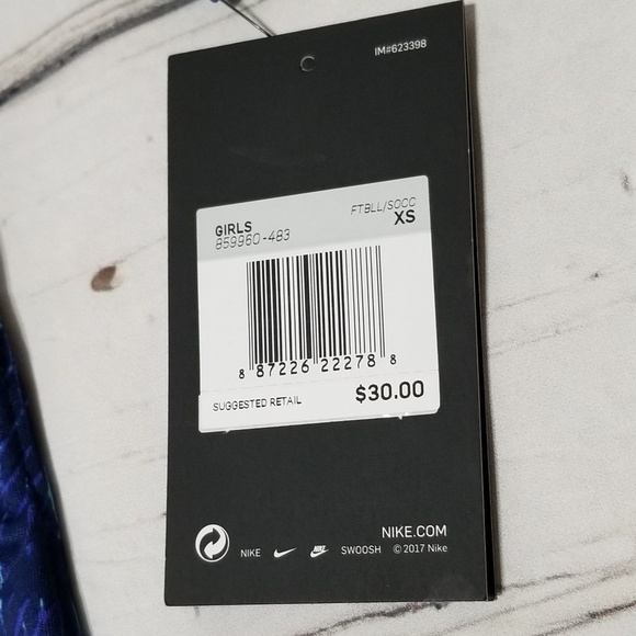 NIKE Girl's Dri-Fit Top Shirt Blue - Picture 6 of 7